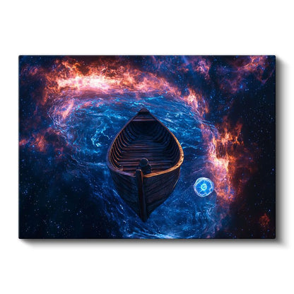 Kozmik Tekne - Ateş ve Su Arasında Yolculuk Kanvas Tablo