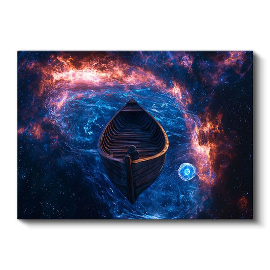 Kozmik Tekne - Ateş ve Su Arasında Yolculuk Kanvas Tablo
