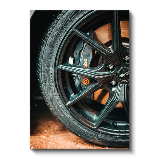 Brembo Fren Sistemi - Spor Otomobil Jant Detayı Kanvas Tablo