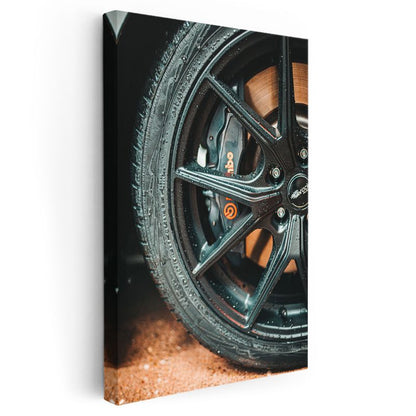 Brembo Fren Sistemi - Spor Otomobil Jant Detayı Kanvas Tablo
