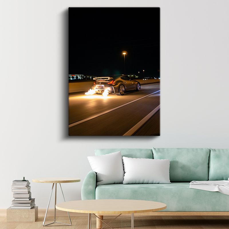 Nissan 370Z - Alev Saçan Egzoz Performansı Kanvas Tablo