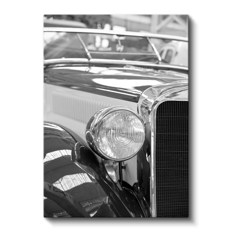 Klasik Otomobil Farı - Vintage Araç Detayı Kanvas Tablo