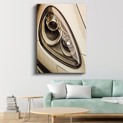 Porsche Far Detayı - Lüks Otomobil Aydınlatma Sistemi Kanvas Tablo