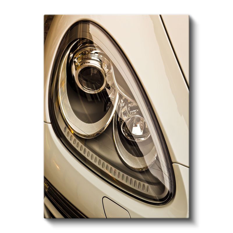 Porsche Far Detayı - Lüks Otomobil Aydınlatma Sistemi Kanvas Tablo