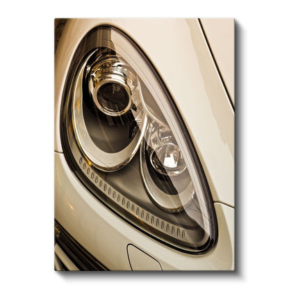 Porsche Far Detayı - Lüks Otomobil Aydınlatma Sistemi Kanvas Tablo