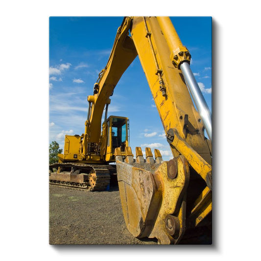 Caterpillar Ekskavatör - İş Makinesi Güç Gösterisi Kanvas Tablo