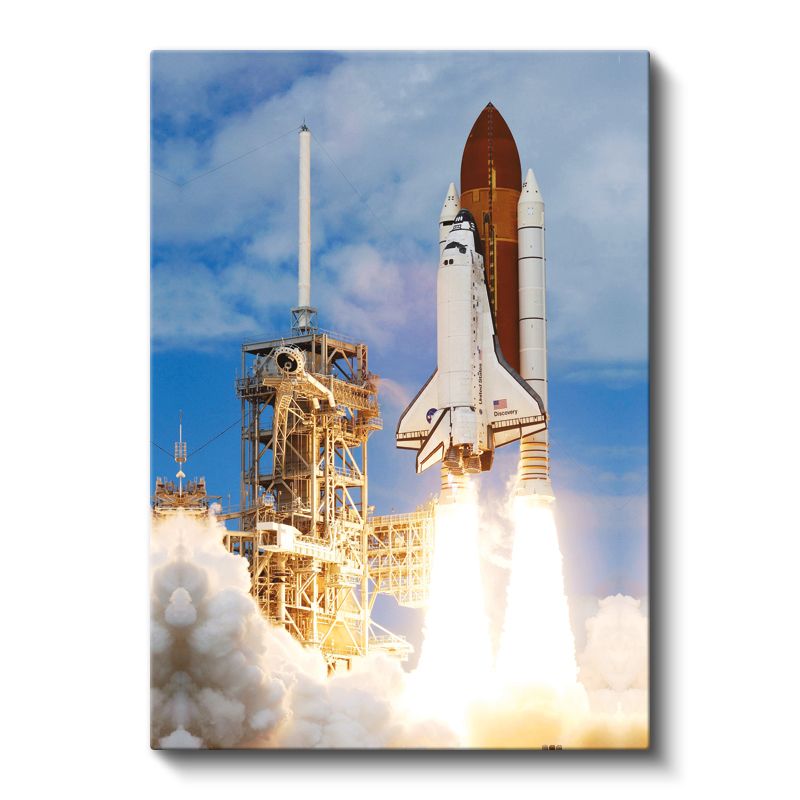 Space Shuttle Discovery - Fırlatma Anı Uzay Aracı Kanvas Tablo
