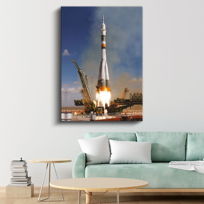 Soyuz Roketi - Uzay Yolculuğu Başlangıcı Kanvas Tablo