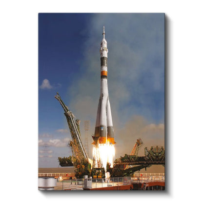 Soyuz Roketi - Uzay Yolculuğu Başlangıcı Kanvas Tablo