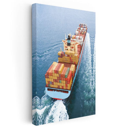 Konteyner Gemisi - Okyanus Üzerinde Ticaret Kanvas Tablo