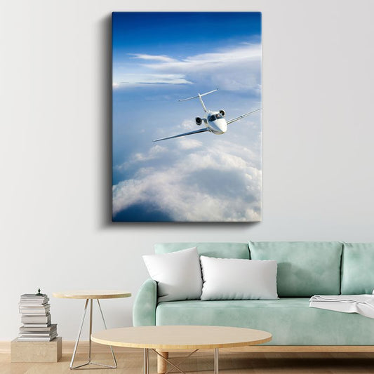 Özel Jet - Bulutlar Üzerinde Lüks Seyahat Kanvas Tablo