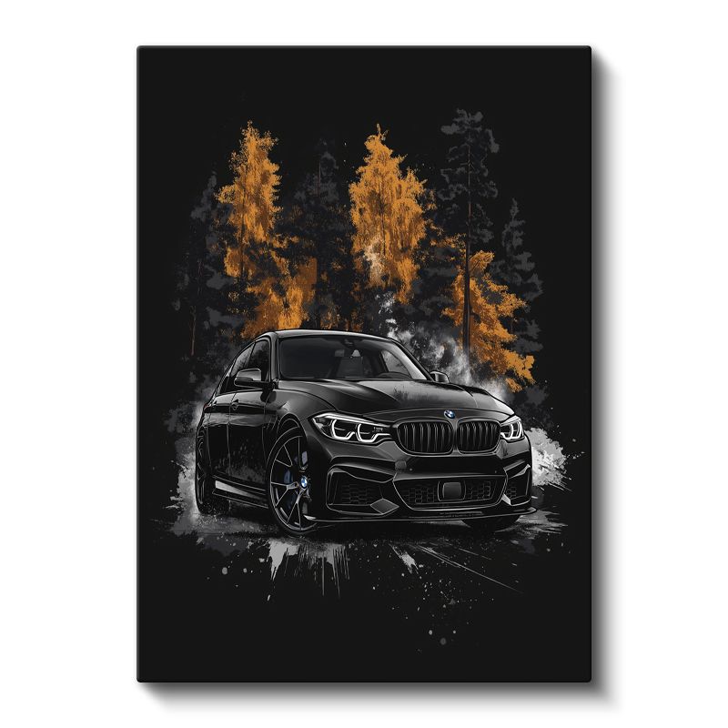 BMW M Serisi - Siyah Performans Otomobili Kanvas Tablo