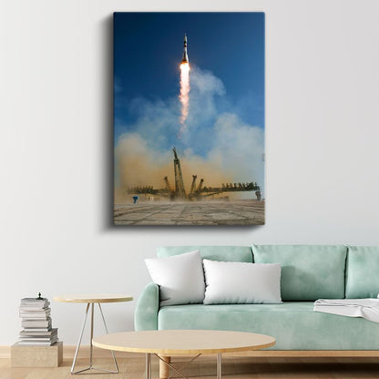 Soyuz Roket Fırlatma - Uzay Yolculuğu Anı Kanvas Tablo