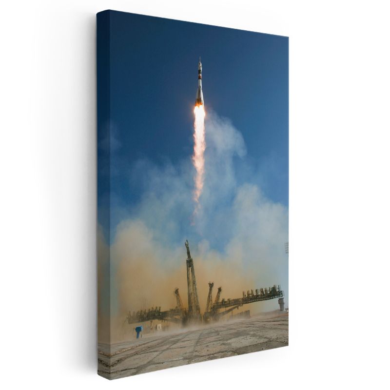 Soyuz Roket Fırlatma - Uzay Yolculuğu Anı Kanvas Tablo