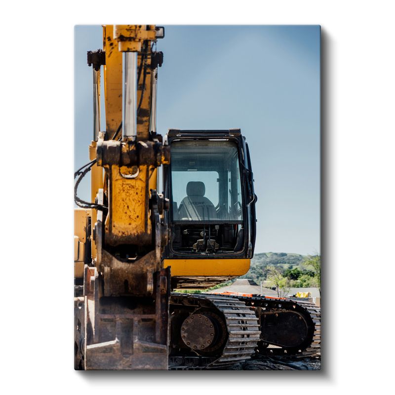 Ekskavatör - İş Makinesi Gücü Kanvas Tablo