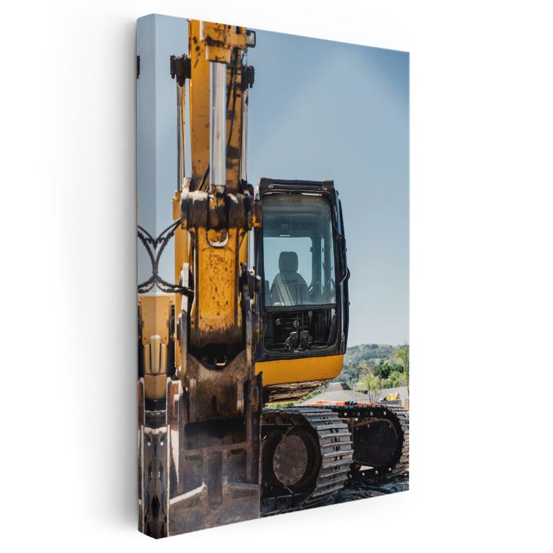 Ekskavatör - İş Makinesi Gücü Kanvas Tablo