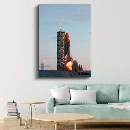 Uzay Mekiği - Fırlatma Anı Kanvas Tablo