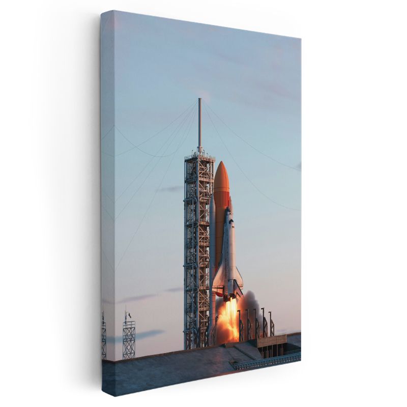 Uzay Mekiği - Fırlatma Anı Kanvas Tablo