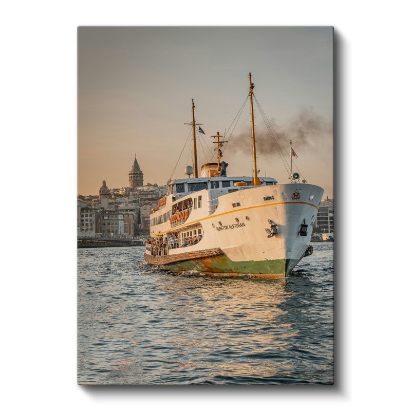 İstanbul Vapuru - Boğaz'da Seyahat Kanvas Tablo