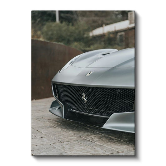 Ferrari - İtalyan Süper Otomobilinin Zarif Ön Izgara Detayı Kanvas Tablo