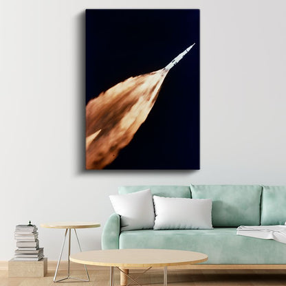 Apollo Uzay Aracı - Tarihi Fırlatma Anı Kanvas Tablo