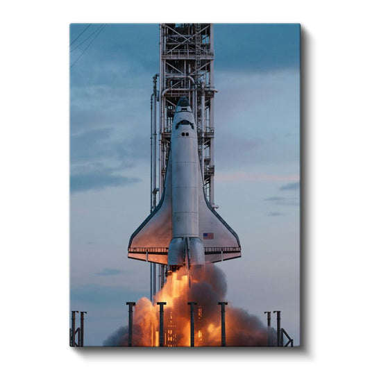NASA Uzay Mekiği - Fırlatma Anında İhtişamlı Görünüm Kanvas Tablo