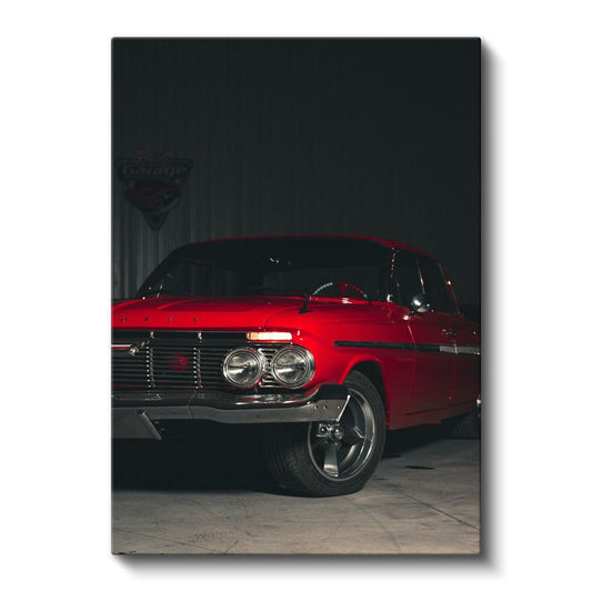 Chevrolet Impala - Kırmızı Klasik Amerikan Muscle Car Kanvas Tablo