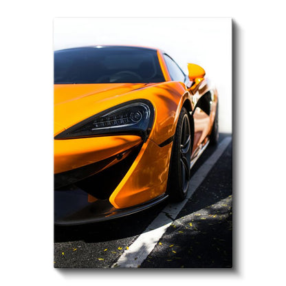 McLaren 570S - Turuncu Spor Otomobil Ön Tasarım Kanvas Tablo