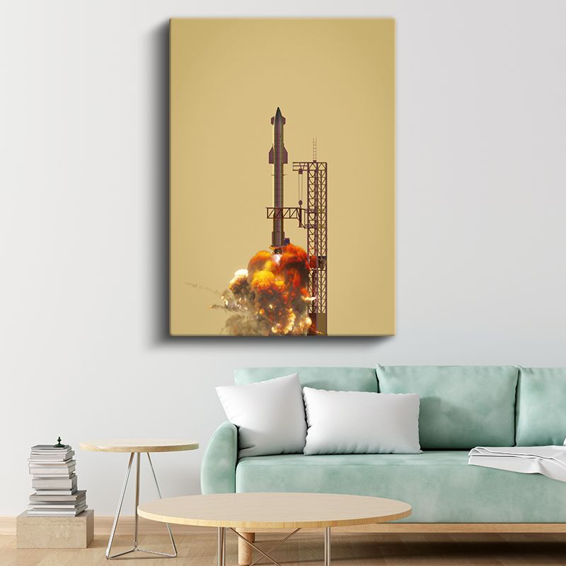 SpaceX Roket - Fırlatma Anında Uzay Aracı Kanvas Tablo