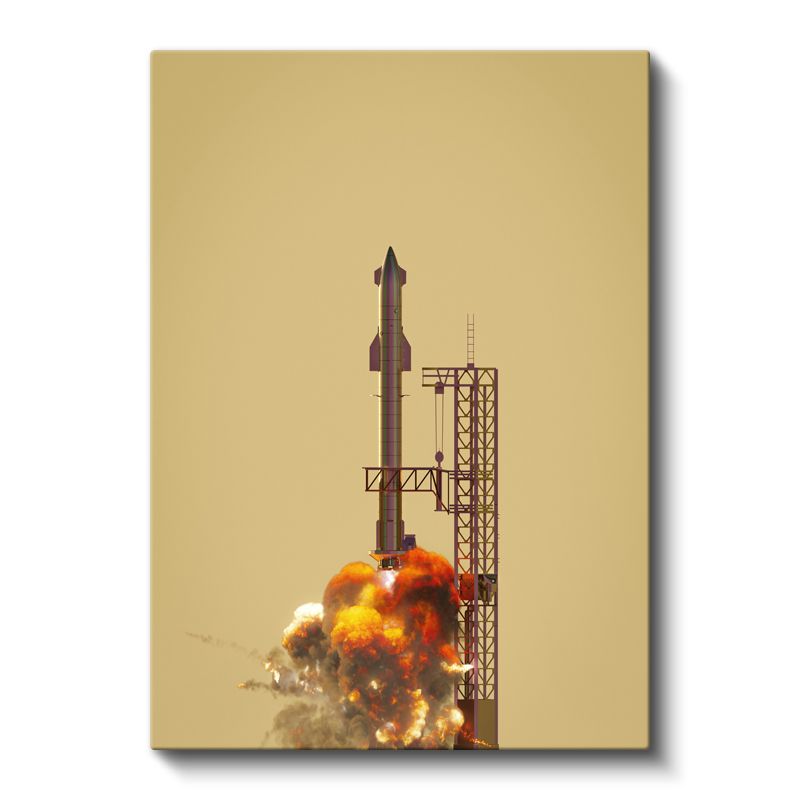SpaceX Roket - Fırlatma Anında Uzay Aracı Kanvas Tablo