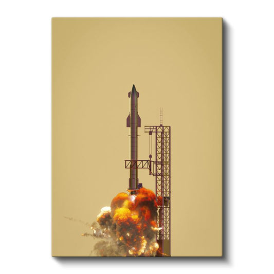 SpaceX Roket - Fırlatma Anında Uzay Aracı Kanvas Tablo