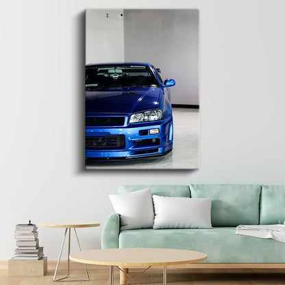 Nissan Skyline GT-R - Mavi Japon Performans Efsanesi Kanvas Tablo