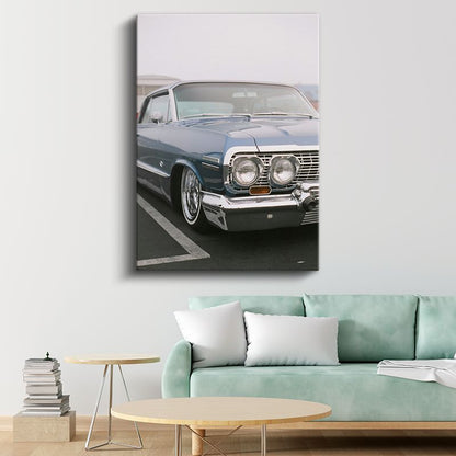 Chevrolet Impala - Klasik Amerikan Otomobil Ön Görünümü Kanvas Tablo
