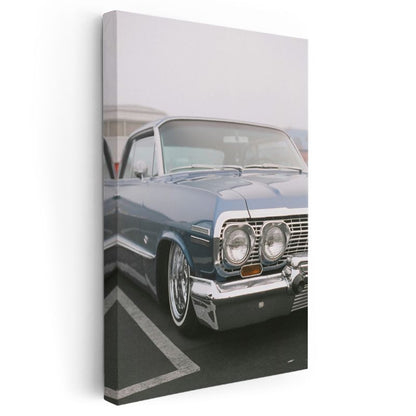 Chevrolet Impala - Klasik Amerikan Otomobil Ön Görünümü Kanvas Tablo