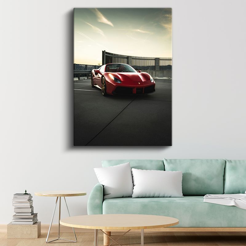 Ferrari 488 - Kırmızı İtalyan Süper Spor Otomobil Kanvas Tablo
