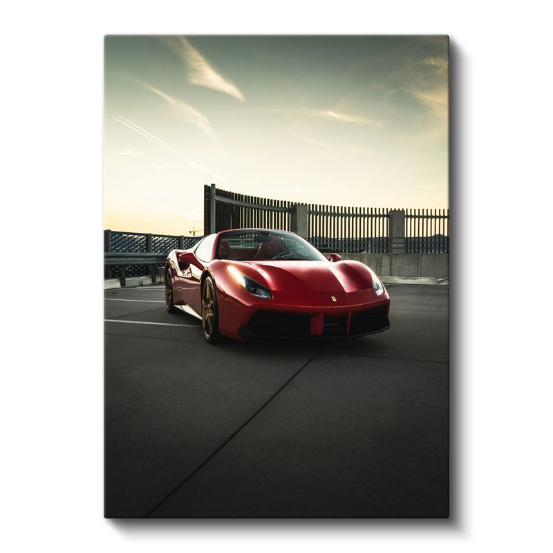 Ferrari 488 - Kırmızı İtalyan Süper Spor Otomobil Kanvas Tablo