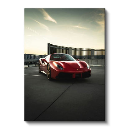 Ferrari 488 - Kırmızı İtalyan Süper Spor Otomobil Kanvas Tablo