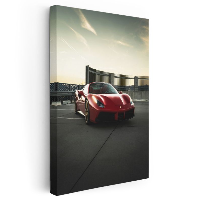 Ferrari 488 - Kırmızı İtalyan Süper Spor Otomobil Kanvas Tablo
