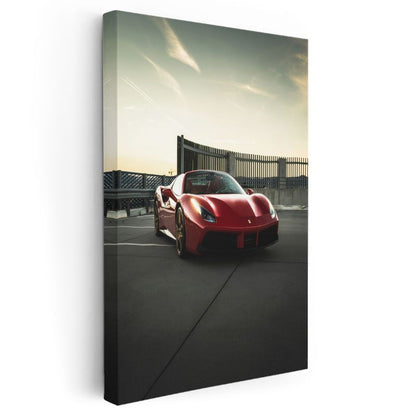 Ferrari 488 - Kırmızı İtalyan Süper Spor Otomobil Kanvas Tablo