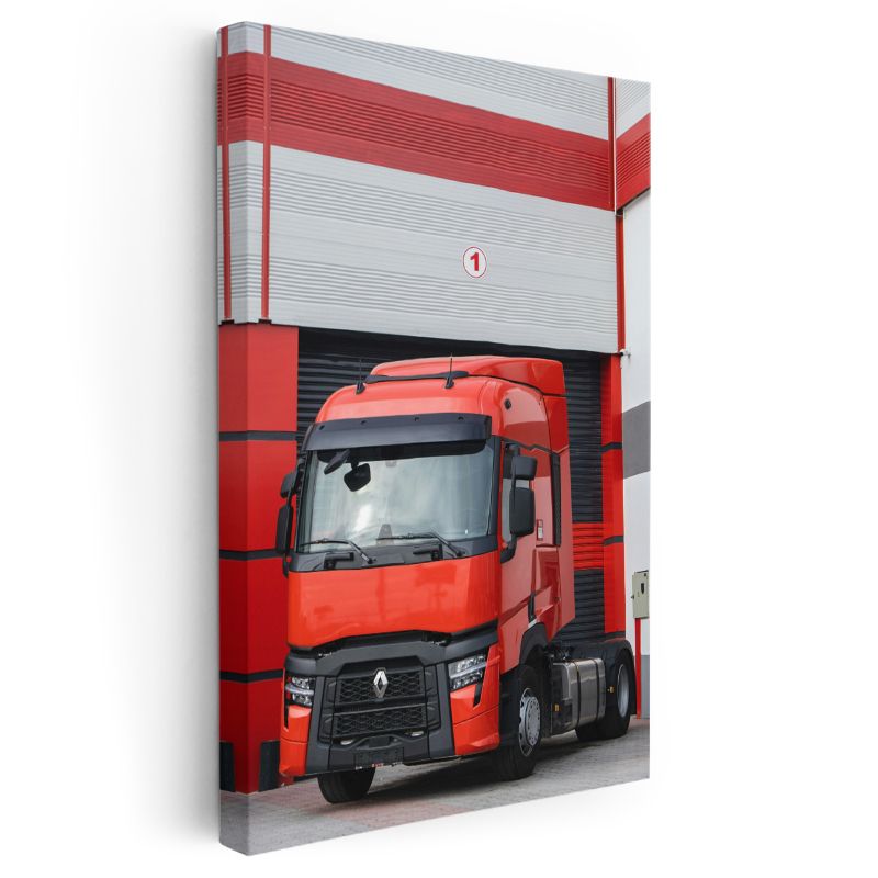 Renault T-High - Kırmızı Çekici Tır Kanvas Tablo