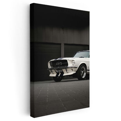 Ford Mustang Klasik - Vintage Amerikan Muscle Car Kanvas Tablo
