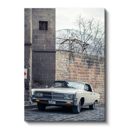 Chrysler Imperial - Krem Rengi Klasik Amerikan Sedan Kanvas Tablo