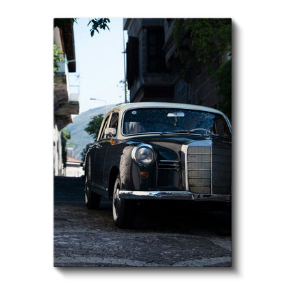 Mercedes-Benz 180 - Siyah Klasik Alman Sedan Kanvas Tablo