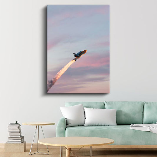 Uzay Mekiği Fırlatılışı - Gökyüzüne Yükselen Teknoloji Harikası Kanvas Tablo