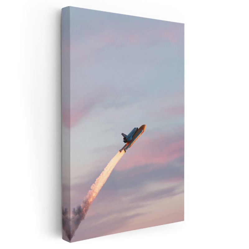Uzay Mekiği Fırlatılışı - Gökyüzüne Yükselen Teknoloji Harikası Kanvas Tablo