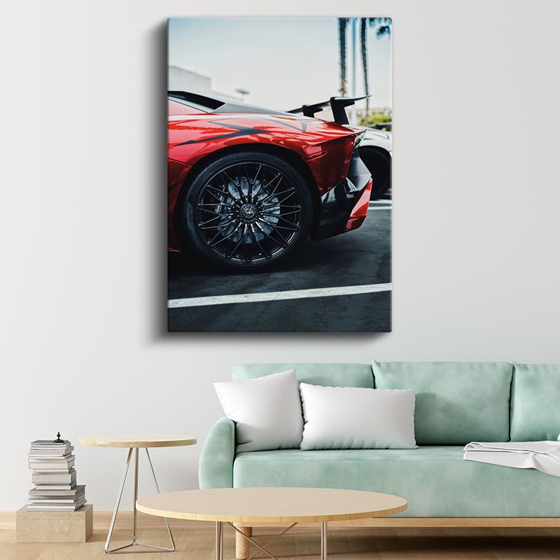 Lamborghini Aventador - İtalyan Süper Otomobil Jant Detayı Kanvas Tablo