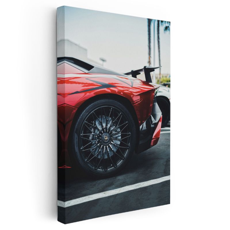 Lamborghini Aventador - İtalyan Süper Otomobil Jant Detayı Kanvas Tablo