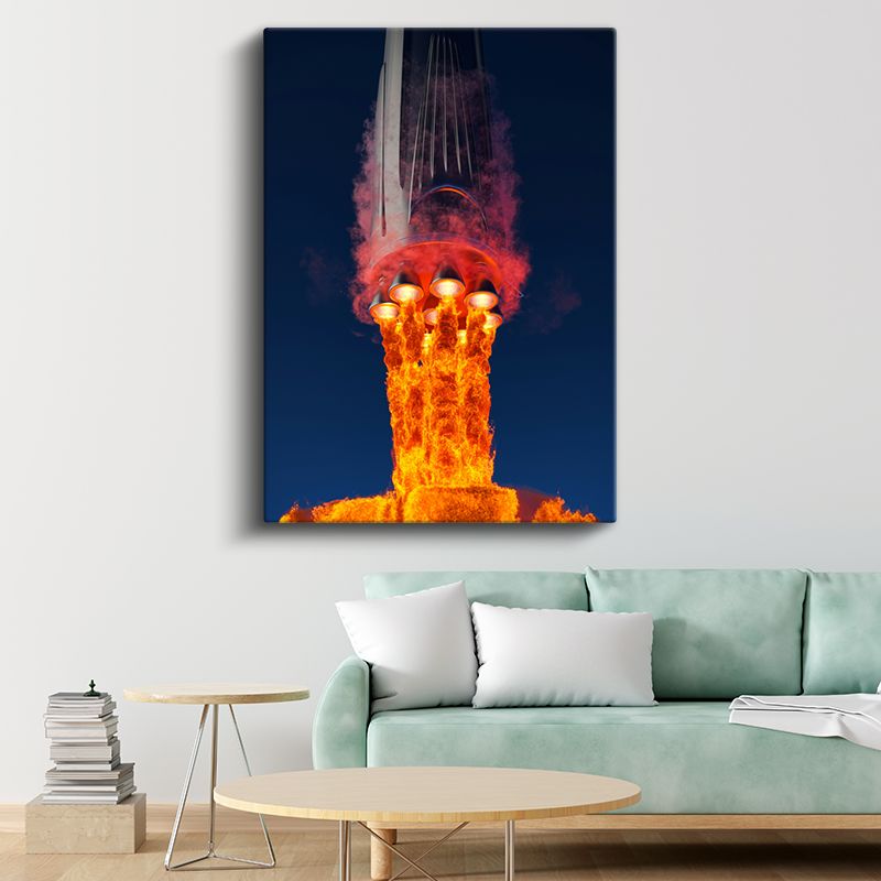 Roket Motoru - Ateşleme Anı Detay Kanvas Tablo