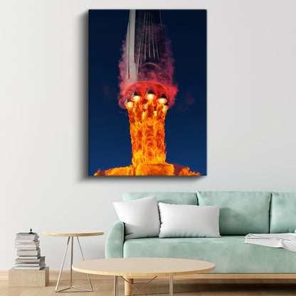 Roket Motoru - Ateşleme Anı Detay Kanvas Tablo