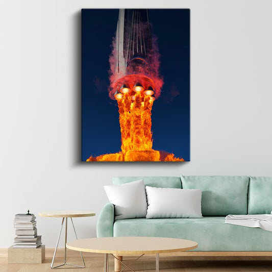 Roket Motoru - Ateşleme Anı Detay Kanvas Tablo